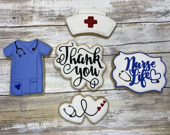 Custom Thank You Cookies: Nurse, Doctor, Dentist, Vet Gift Set