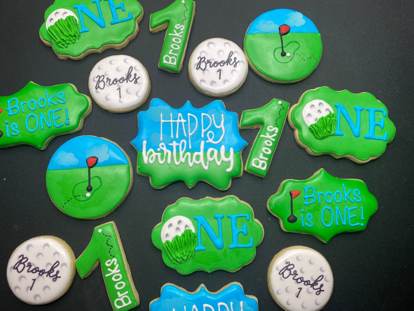 Hole in ONE Golf Cookies First Birthday Customized Cookies Etsy