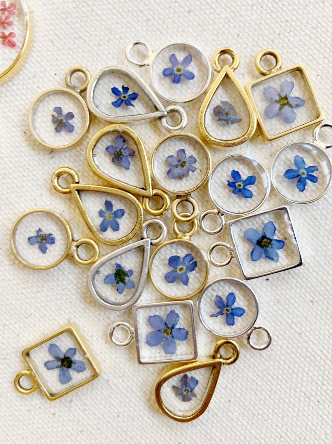 Real flower me not flowerdainty necklace Etsy