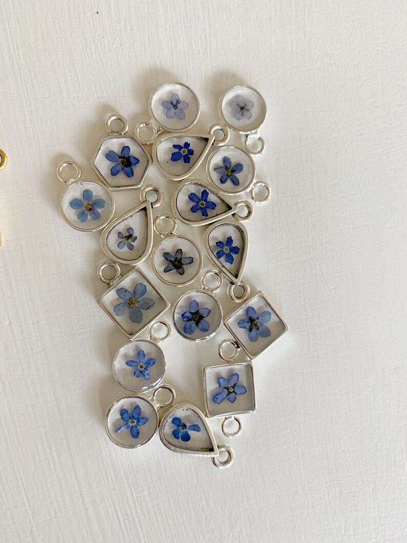 Real flower me not flowerdainty necklace Etsy