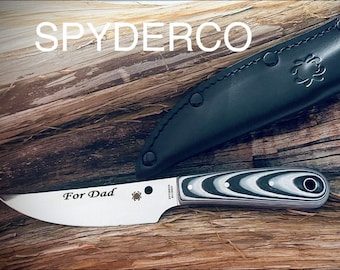 Custom Engraved | Customized Knife | SPYDERCO Bow River | Bushcraft Gear | Camping Gear | Hiking Gear | Custom Engraved