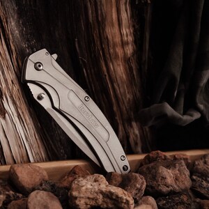 Conjunto Kershaw K.B.O. / Equipo de bushcraft / Equipo de acampada / Equipo de senderismo / Personalizado imagen 4