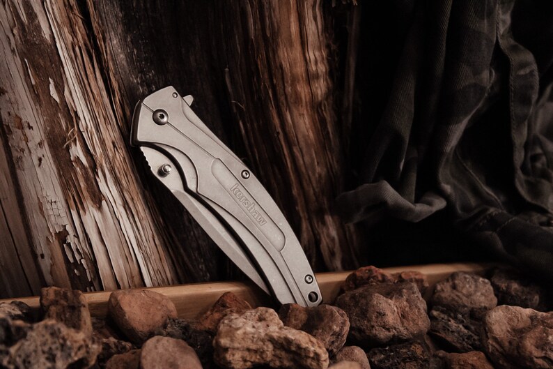 Conjunto Kershaw K.B.O. / Equipo de bushcraft / Equipo de acampada / Equipo de senderismo / Personalizado imagen 4