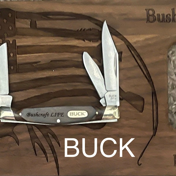 Gravure personnalisée | Couteau personnalisé | BUCK | BUCK Stockman | Gravé | Équipement Bushcraft | Matériel de camping | Équipement de chasse | Équipement de randonnée |
