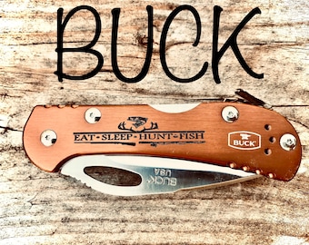 Custom Engraved | Customized Knife | BUCK | Bushcraft Gear | Camping Gear | Hiking Gear | Custom Engraved