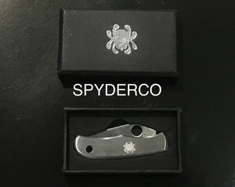 Custom Engraved | Customized Knife | SPYDERCO  | Spyderco Knife | Bushcraft Gear | Camping Gear | Hiking Gear | Personally Engraved