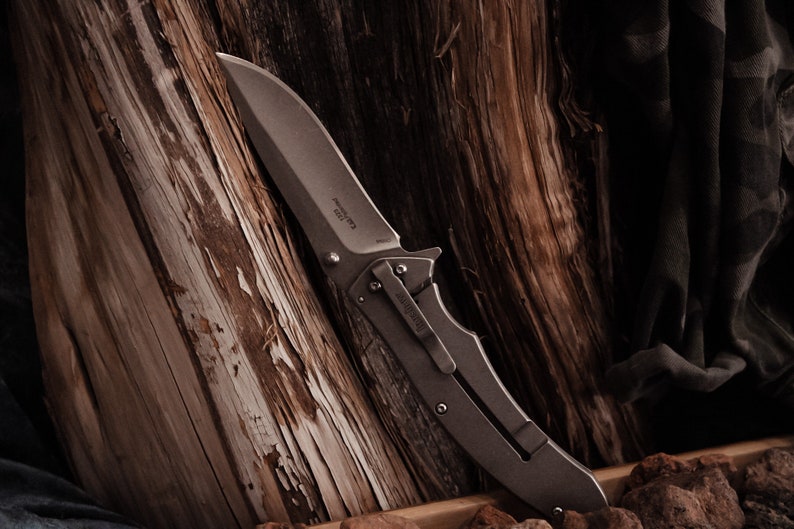 Conjunto Kershaw K.B.O. / Equipo de bushcraft / Equipo de acampada / Equipo de senderismo / Personalizado imagen 3