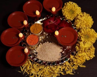 Diwali-diya's met watersensor: vlamloze elektrische theelichtjes, set van 12 inch