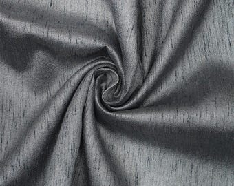Tela de seda cruda Dupioni gris plata: Tela para vestido de novia cortada a medida