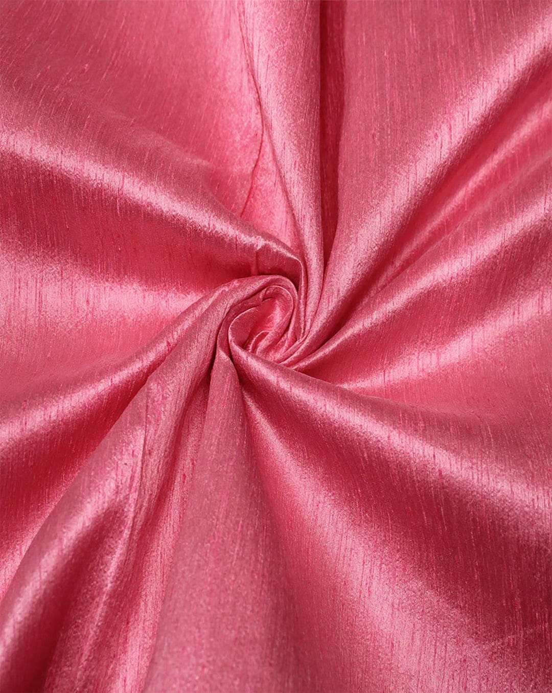 Coral Pink Dupioni Silk Fabric main image 1