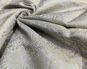 Gold & Silver Brocade Fabric: Indian Wedding Bridal Dress Material