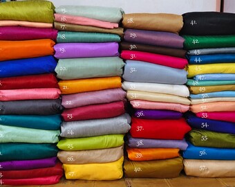 Handloom Silk Dupioni Fabric: 57 Colors, Bridal Gown & Curtains, By The Yard