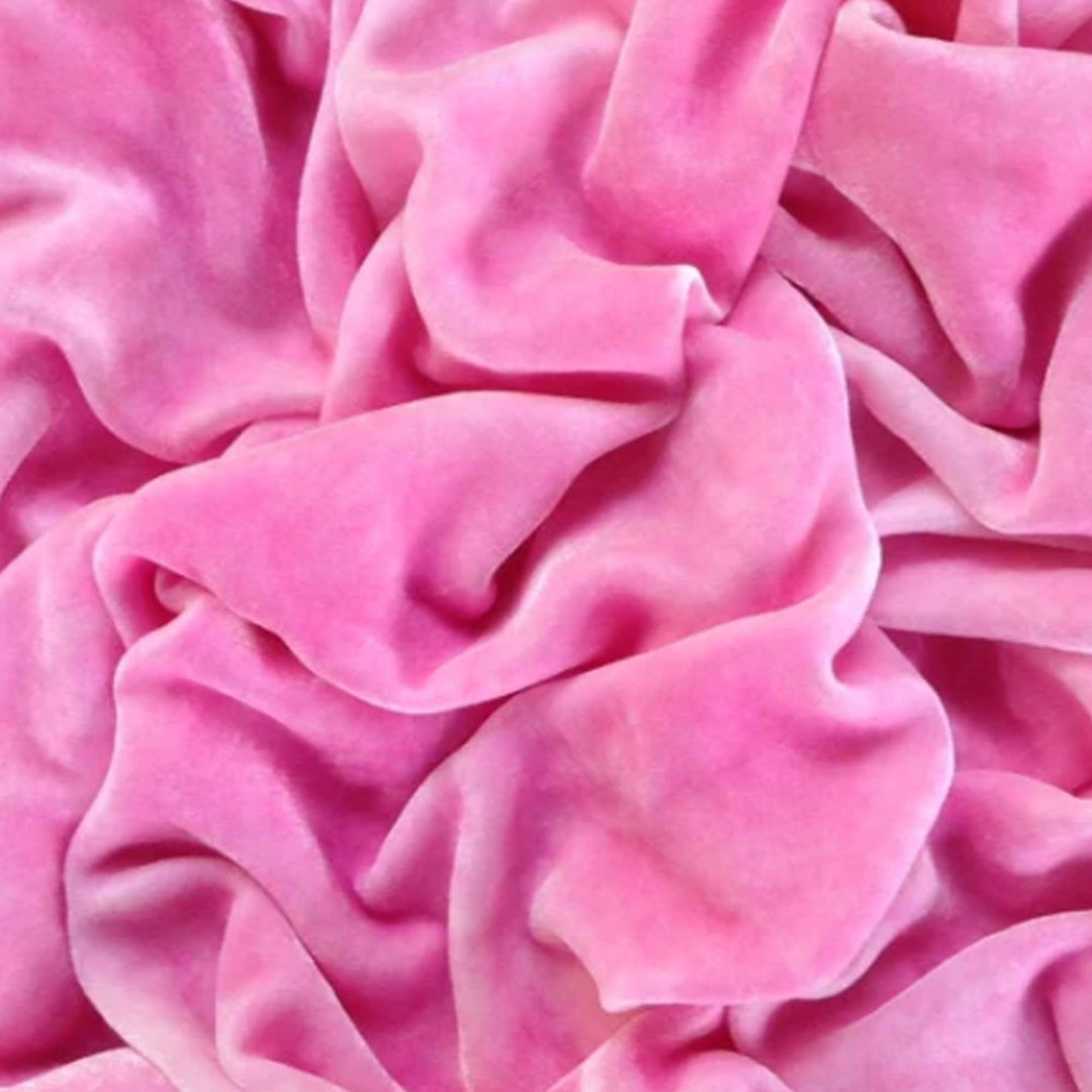 Pink Velvet Fabric, Silk Velvet Fabric, Soft Velvet Fabric, Silk and