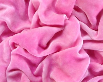 Pink Velvet Fabric, Silk Velvet Fabric, Soft Velvet Fabric, Silk and Polyester Velvet Fabric in Bridal Wedding Gown By The Meter/yard