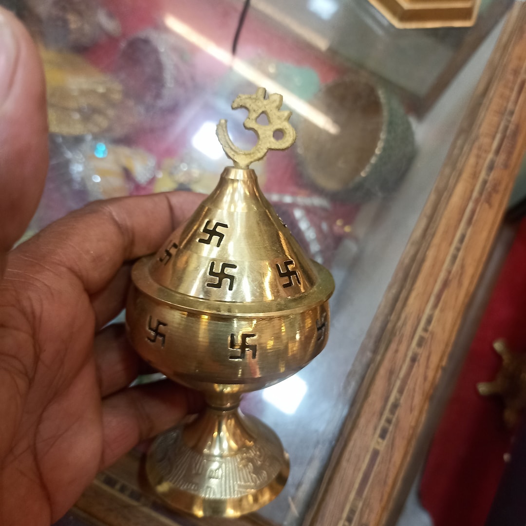 Om Deepak Puja Brass, Pooja Om Swastik Oil & Ghee Deepak Brass, Pure