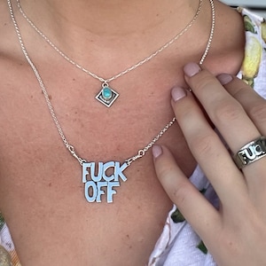 Silver F*ck Off Necklace