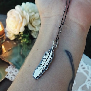Silver Feather Necklace