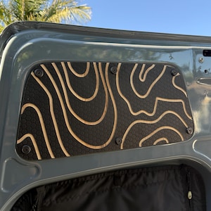 Sprinter Van Accessories Rear Door Panels Upper Hexply Panels Topo Map (set)