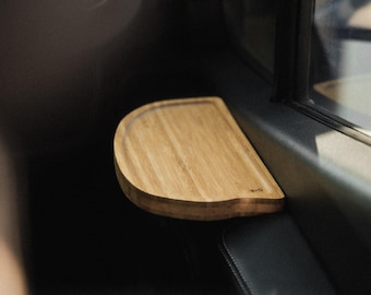 Sprinter Van Accessories Cruiser Caddy | Bamboo Door Tray for Road Trip Snacks, Coffee, Condiments & Van Life Essentials