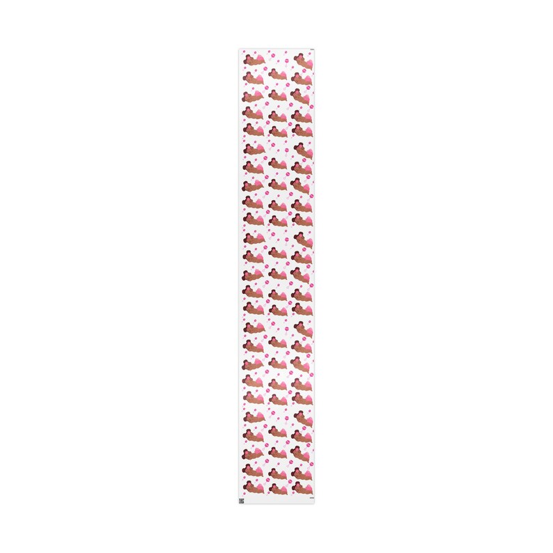 Baby Girl Gift Wrap, Joyful Brown Design, 90 gsm Art Paper image 6