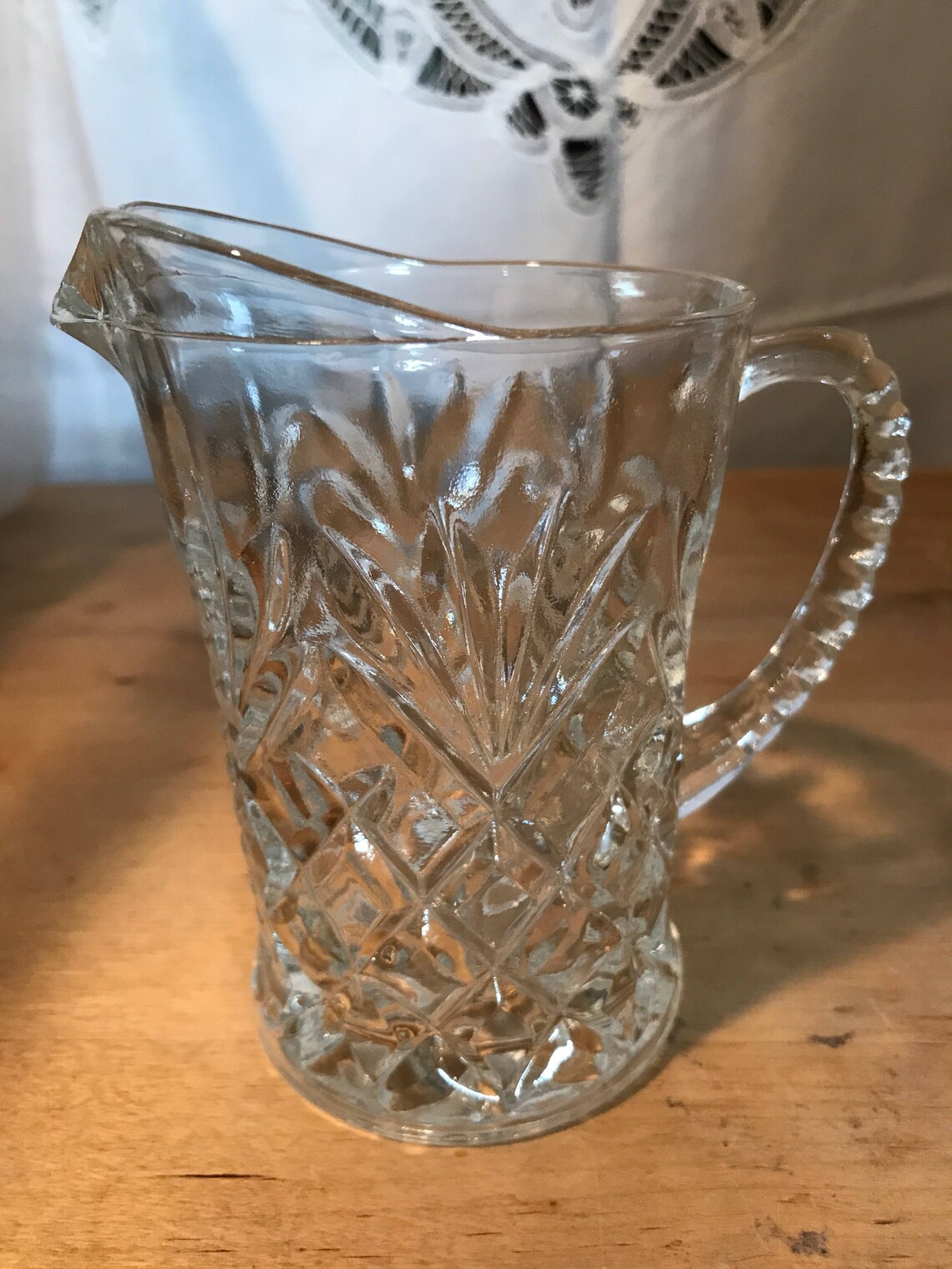 Vintage Crystal Pitcher Etsy