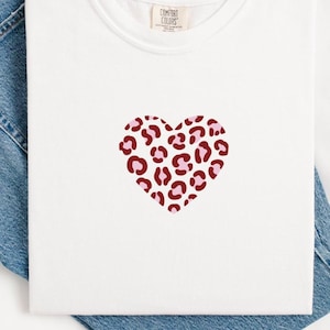 Leopard heart cute machine embroidery design file for Valentine's coquette girl