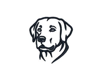 Labrador Head Embroidery Design, Lab Dog Portrait Embroidery File, Retriever Dog PES, Hunting Dog Embroidery, Pet Lover Gift