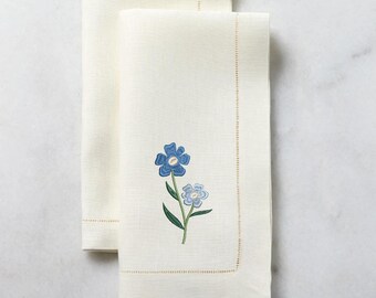 Wildflower embroidery design file - 4 sizes simple floral element, botanical daisy flower, gardening boho cute pattern for spring summer