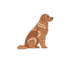 Golden Retriever Embroidery Design, Dog Fill Stitch Embroidery File, Retriever Dog PES, Pet Lover Sweatshirt Design, Machine Embroidery