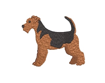Welsh terrier embroidery design 4 sizes fill stitch mini dog lover pattern airedale puppy sweatshirt pattern for pet owner embroidery preppy