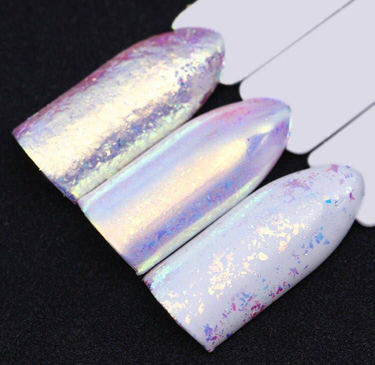 Chameleon Flakes Nail Art Duochrome Color Changing Confetti Glitter  Decoration Craft Mirror Chrome Powder Foil Shifting Flakes Unicorn Skin 
