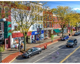 Panoramic of Main Street Brockport NY (US0175)