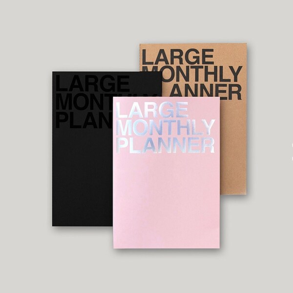 KRAFT MONTHLY PLANNER | Undated Planner, Diary, Agenda, Monthly Planner, Journal, Small Planner, School Supplies, Office Supplies