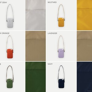 POCKET MOBILE BAG 6colors / Shoulder Bag / Crossbody Bag / Small Tote Bag / Women Bag / Travel Wallet / Travel Bag School Supplies / Gift zdjęcie 10