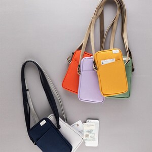POCKET MOBILE BAG 6colors / Shoulder Bag / Crossbody Bag / Small Tote Bag / Women Bag / Travel Wallet / Travel Bag School Supplies / Gift zdjęcie 2