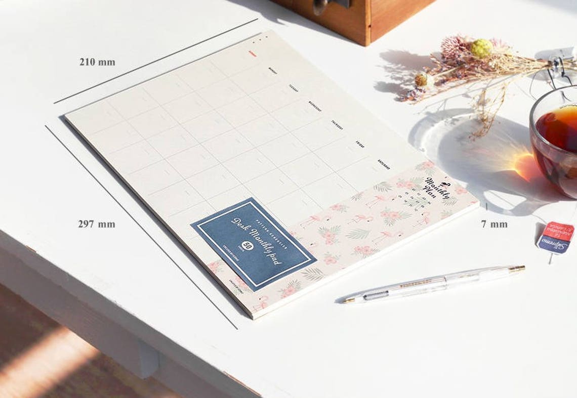 MONTHLY PLANNER NOTEPAD Monthly Schedule Monthly Notepads Etsy