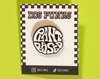 Plant Based Glow in the Dark Enamel Pin | 70s Psychedelic Vegan Pride