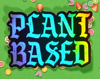 Metal, Punk, and Goth Plant Based Sticker | Vegan Weatherproof Holographic Sticker