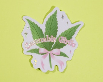 Cannabis Girlie | Coquette, 420, Ouid, Stoner Sticker Decal
