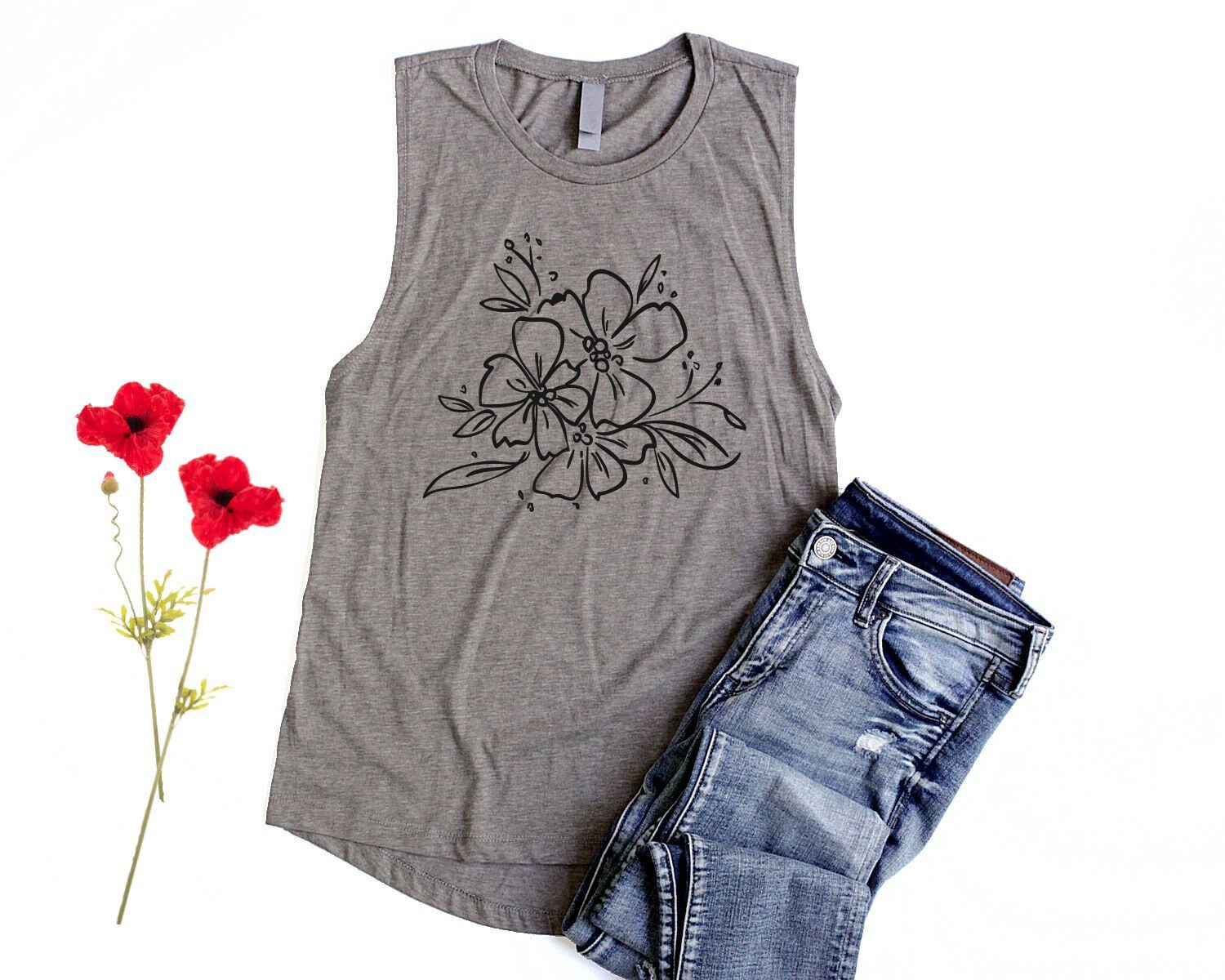 Flower Girl Tank Top - Etsy