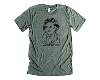 Beethoven Shirt Unisex Classical Music Shirt Ludwig Van Beethoven Portrait Music Teacher Gift Orchestra T Shirt Classical Music Composer Tee