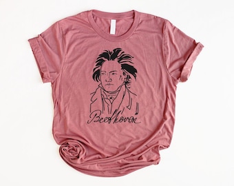 Beethoven Shirt Unisex Classical Music Shirt Ludwig Van Beethoven Portrait Music Teacher Gift Orchestra T Shirt Classical Music Composer Tee