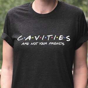 Cavities Are Not Your Friends Shirt Unisex Dentist Shirt Dental Floss T Shirt Funny Dentist Tshirt Dental Hygienist Gift Dental Assistant zdjęcie 2