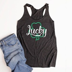 St Patricks Day Tank Top Womens Cute St Patricks Day Shirt Women Shamrock Tank Top Lucky Clover Shirt St Pattys Tank Top Irish Tank Top