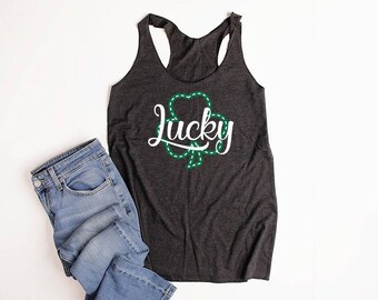 St Patricks Day Tank Top Womens Cute St Patricks Day Shirt Women Shamrock Tank Top Lucky Clover Shirt St Pattys Tank Top Irish Tank Top