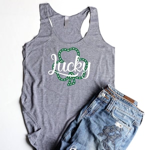 St Patricks Day Tank Top Womens Cute St Patricks Day Shirt Women Shamrock Tank Top Lucky Clover Shirt St Pattys Tank Top Irish Tank Top