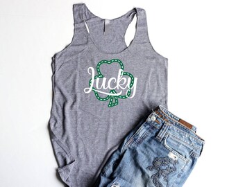 St Patricks Day Tank Top Womens Cute St Patricks Day Shirt Women Shamrock Tank Top Lucky Clover Shirt St Pattys Tank Top Irish Tank Top