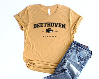 Beethoven Shirt Piano Shirt Unisex Classical Music Shirt Ludwig Van Beethoven Music Teacher Gift Orchestra T Shirt Classical Music Composer