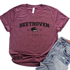 Beethoven Shirt Piano Shirt Unisex Classical Music Shirt Ludwig Van Beethoven Music Teacher Gift Orchestra T Shirt Classical Music Composer