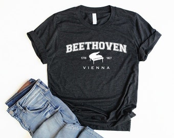 Beethoven shirt piano shirt Unisex klassieke muziek shirt Ludwig van Beethoven muziek leraar cadeau orkest T shirt klassieke muziek componist